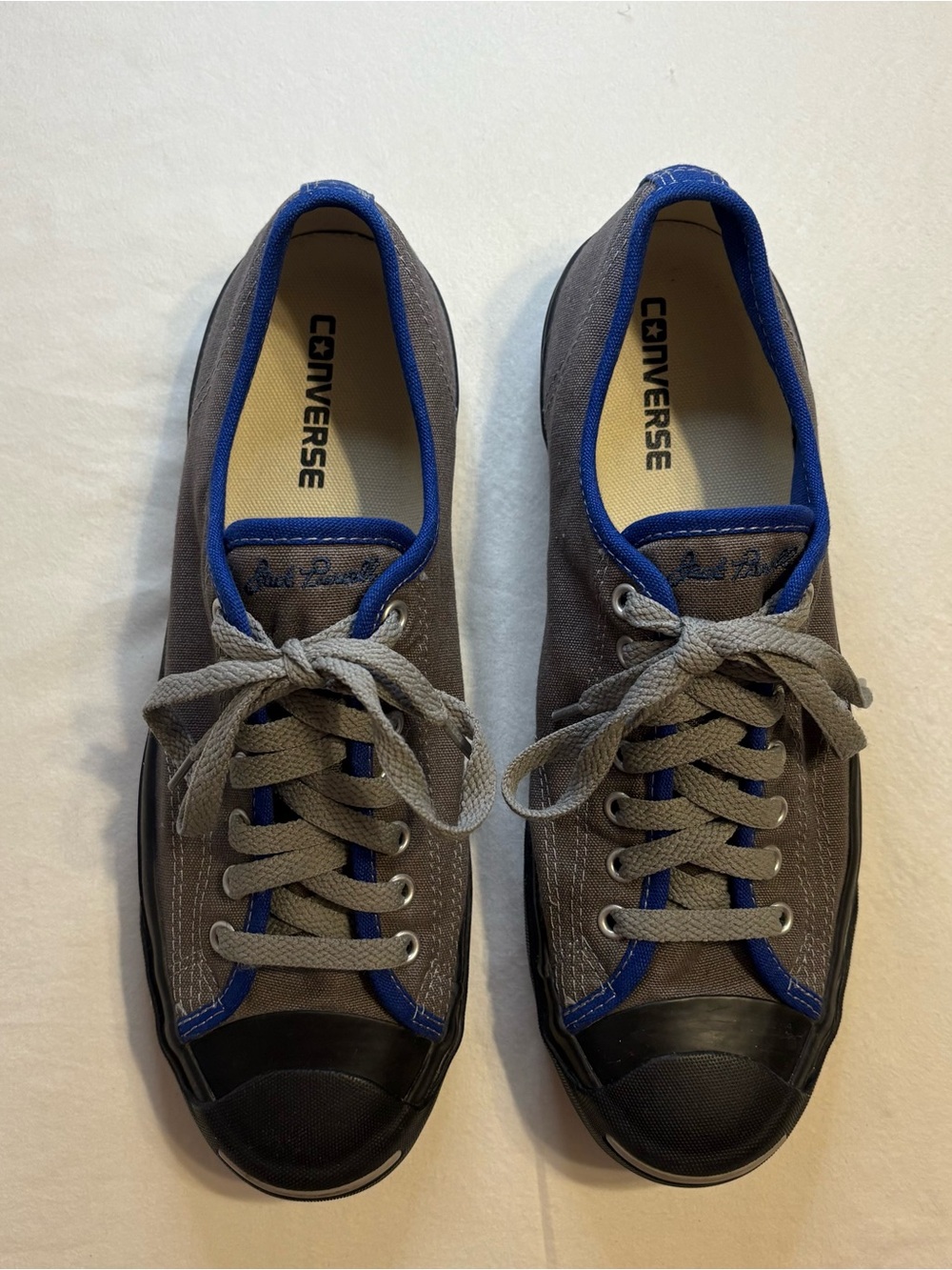 Converse Jack Purcell Blue and Gray Low Top Sneakers- Unisex Adult Sneakers - Picture 1 of 9